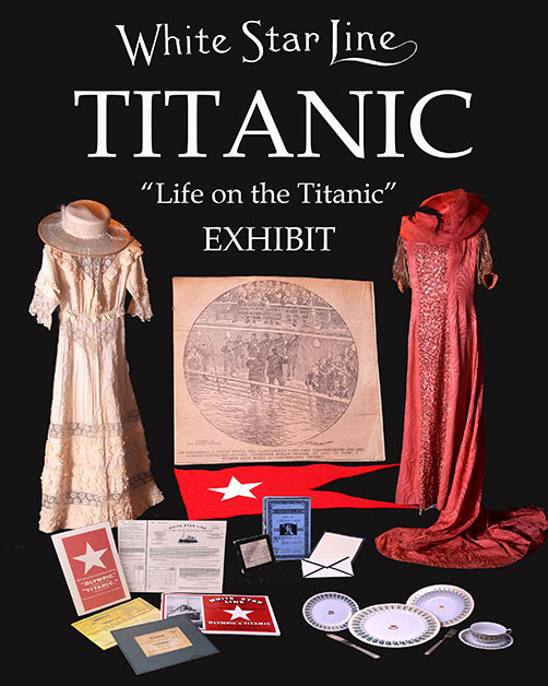 Titanic exhibit collage
